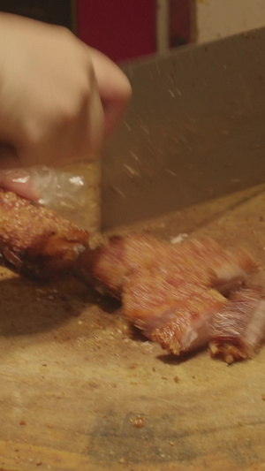 城市街头美食地方特色小吃排骨烹饪制作过程素材美食素材20秒视频