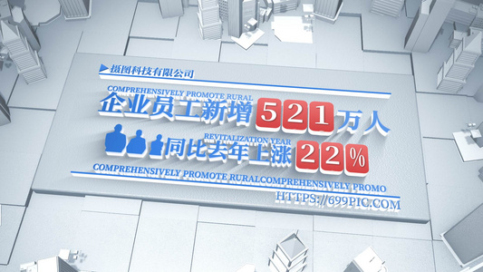 e3d科技城市数据展示ae模板视频