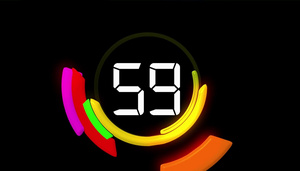 彩色几何旋转60秒倒计时背景视频62秒视频