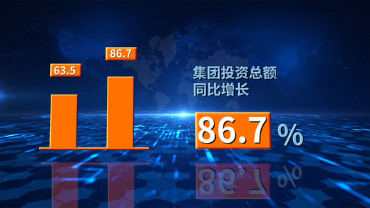 科技企业数据图表分析pr模板视频