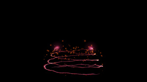 圣诞节圣诞树和从光粒子中喷出的烟花,阿尔法频道20秒视频