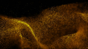 金色粒子飘动10秒视频