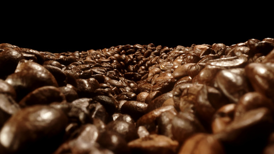 微距下的咖啡豆视频