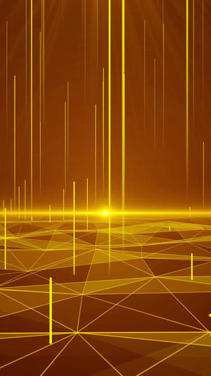 大气金黄色粒子光线地面舞台背景金黄色背景31秒视频