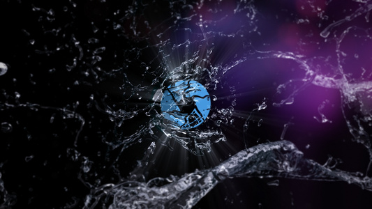 液体水珠演绎logo视频