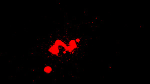 血液溅射喷射带透明度通道10秒视频