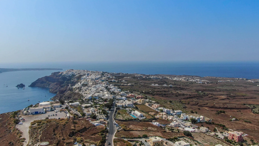 航拍希腊夏季旅游度假海岛视频