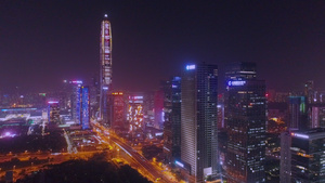 深圳CBD夜景4K航拍44秒视频