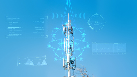智慧科技5G通讯信号塔视频