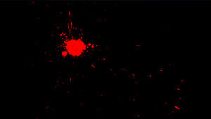 血液溅射喷射带透明度通道8秒视频