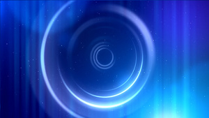 蓝色光圈粒子背景13秒视频