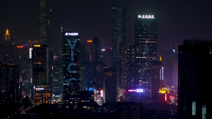 深圳商务区景夜景4K航拍50秒视频