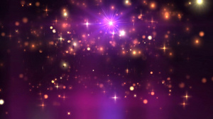 紫色橙色闪闪发光的恒星发光舞台LED背景600秒视频