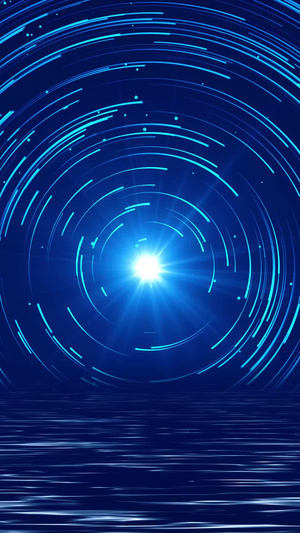 粒子星轨水面全息舞台背景视频星轨粒子29秒视频