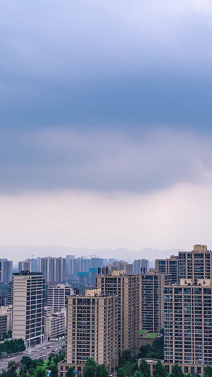 城市风雨突变下雨延时下雨前奏10秒视频