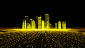金色粒子城市16秒视频