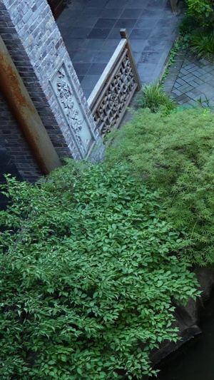 慢镜头升格拍摄素材古装影视城历史怀旧场景亭台楼阁御花园历史素材57秒视频