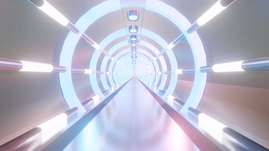 大气简洁科技三维穿梭隧道背景视频视频