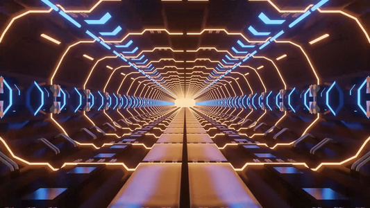 大气炫酷科技三维穿梭隧道背景视频视频