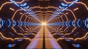 大气炫酷科技三维穿梭隧道背景视频41秒视频