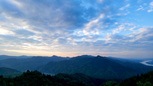 4K实拍山川彩霞唯美空境延时摄影视频