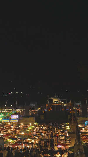 西双版纳星光夜市景点边境贸易32秒视频