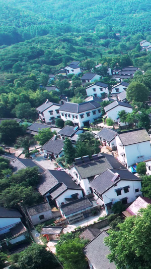 航拍南京石塘人家美丽乡村建设中国乡村旅游模范村45秒视频