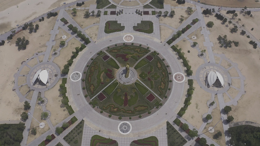 城市广场雕像视频