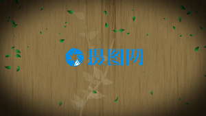 会声会影X9绿色花瓣飞舞logo展示模板7秒视频