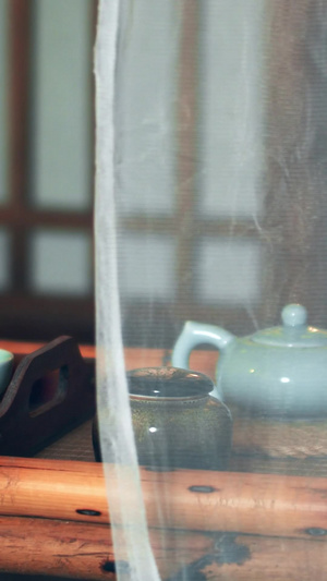 实拍桌案上的茶具视频素材茶文化25秒视频
