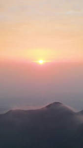 航拍南岳衡山日出日月星辰视频