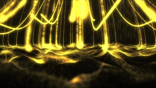 大气的金色粒子特效视频素材视频