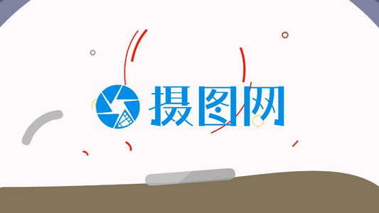 俏皮可爱卡通LOGO展示片头会声会影X10模板视频