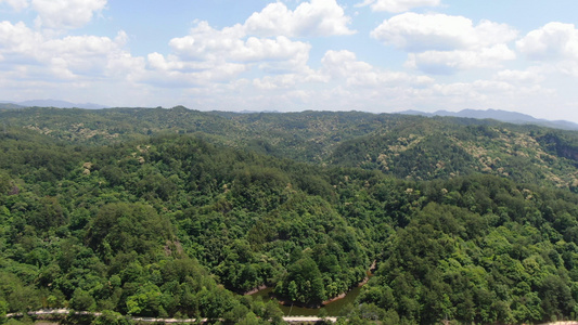 航拍福建泰宁5A旅游景区蓝天白云青山绿水视频