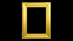 金色人物图像展示边框6秒视频