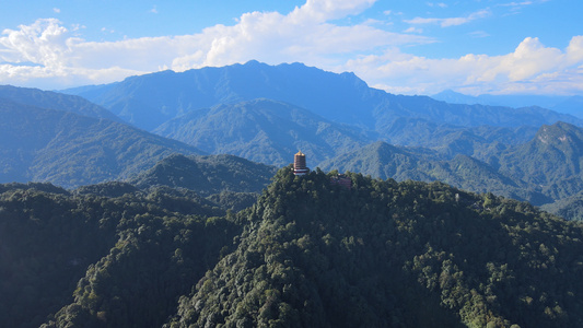 4K航拍四川成都青城山5A景区视频