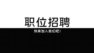 公司招聘黑白快闪宣传模板PRcc2018视频模板22秒视频