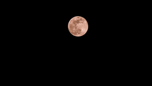 夜空中的月亮素材14秒视频