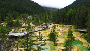 4K航拍四川阿坝黄龙5A景区99秒视频