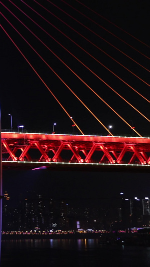 重庆东水门大桥轨道素材喜来登夜景118秒视频