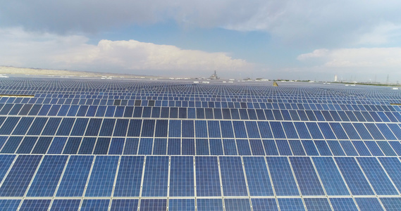 太阳能发电4K航拍视频