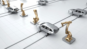 3d汽车工业自动化生产8秒视频