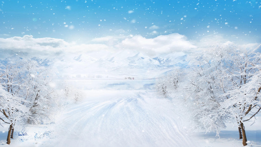 唯美风景雪景视频素材视频