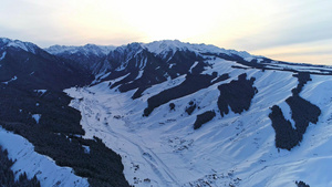 雪山峡谷日出日落19秒视频