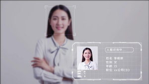 智能人脸识别系统AE模板10秒视频