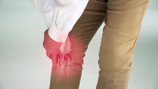 身体部位x膝盖疼痛不适背景视频视频