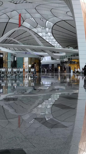富丽堂皇的北京大兴国际机场内部建筑设计国际民航日13秒视频