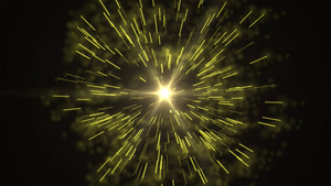 黄色爆炸元素带透明度通道5秒视频
