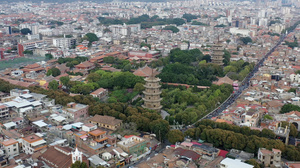 福建泉州城市风光开元寺古建筑31秒视频