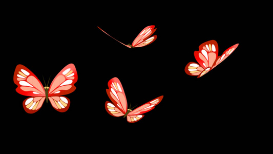 蝴蝶飞舞循环动画素材视频
